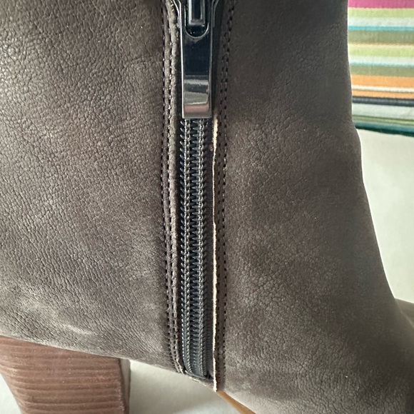 Franco Sarto brown Ankle zippered leather suede boots with 2 1/2 inch heel - Picture 4 of 10